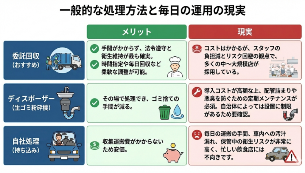 一般的な処理方法と毎日の運用の現実