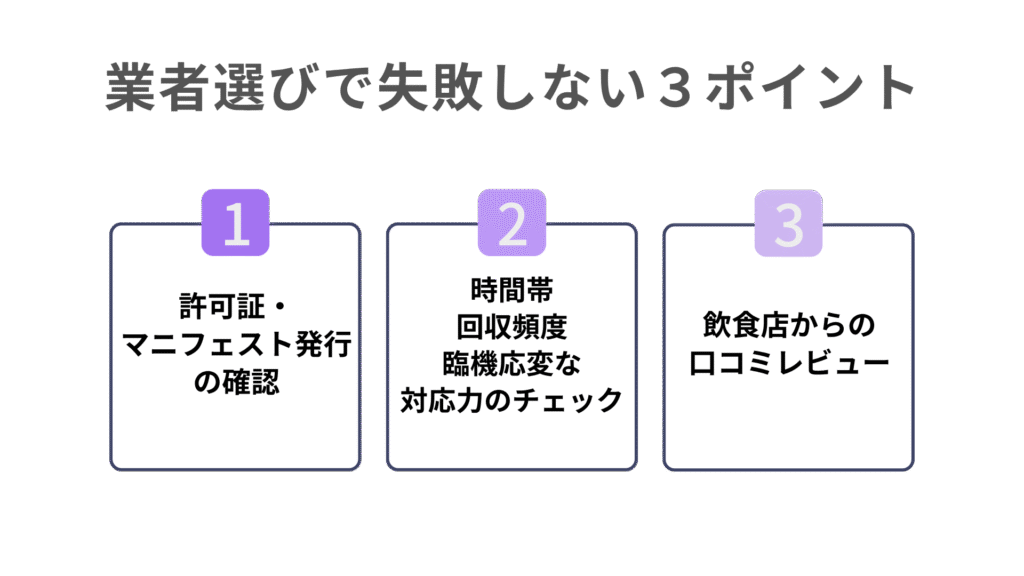 業者選びで失敗しない3ポイント