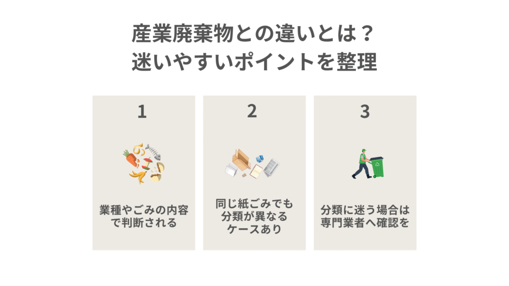 産業廃棄物との違いとは？迷いやすいポイントを整理