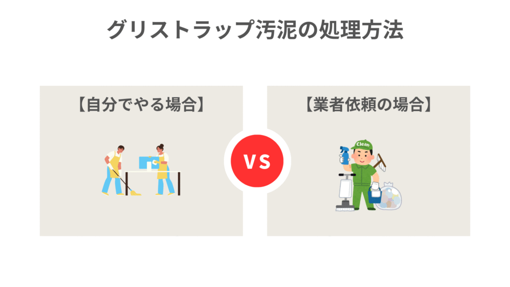 グリストラップ汚泥の処理方法【自分でやる場合と業者依頼の場合】