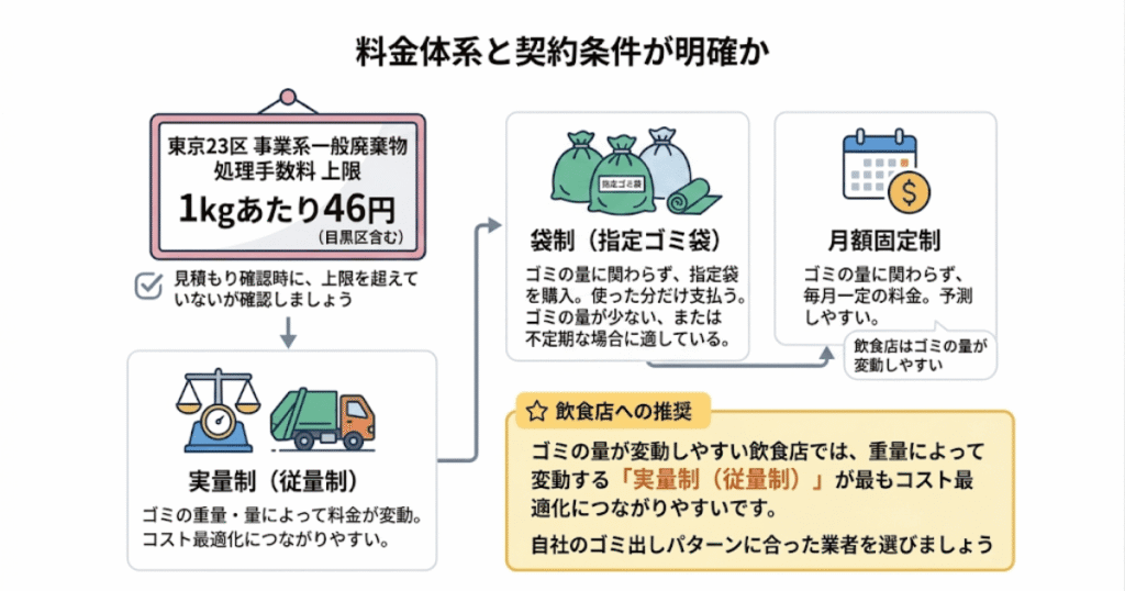 ③ 料金体系と契約条件が明確か