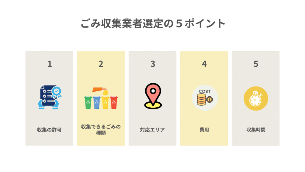ごみ収集業者選定の5ポイント