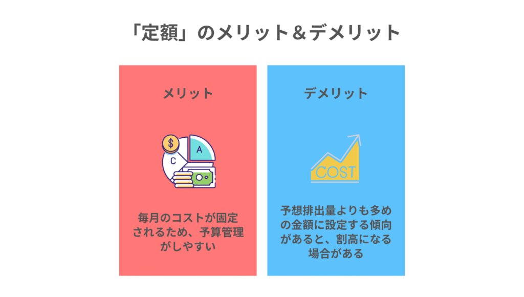 「定額」のメリット&デメリット