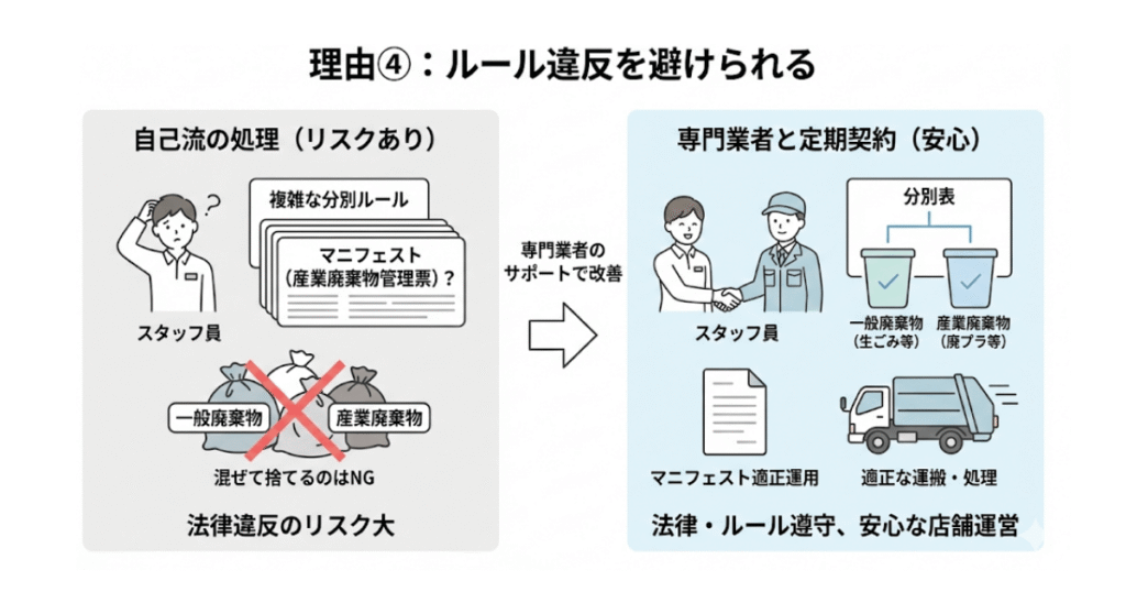 理由④：ルール違反を避けられる