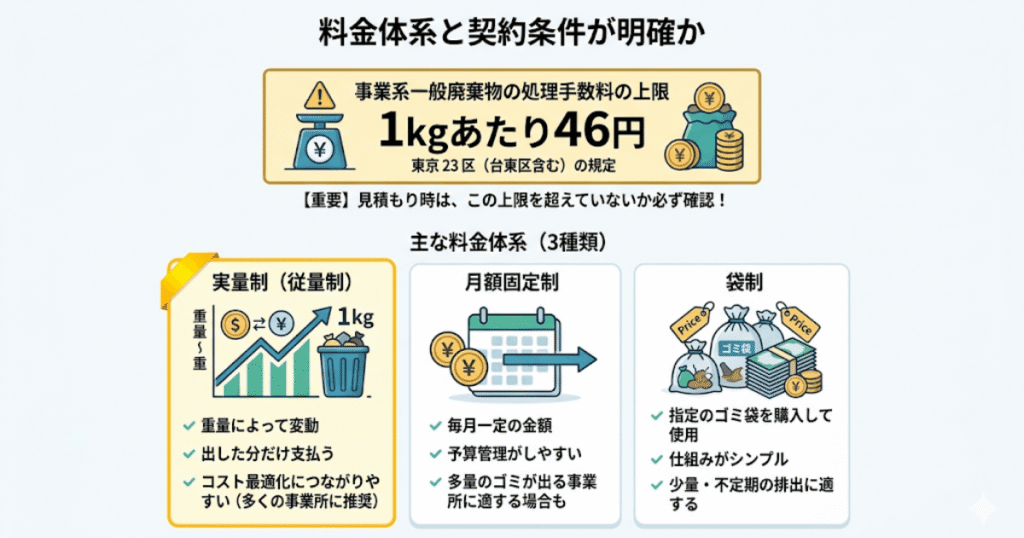 ③ 料金体系と契約条件が明確か