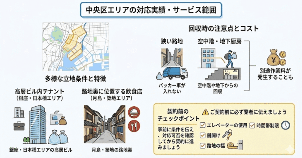② 中央区エリアの対応実績・サービス範囲